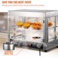 thumbnail image 3 of VEVOR Commercial Food Warmer Display, 2 Tiers, 800W Pizza Warmer with 3D Heating 3-Color Lighting Bottom Fan, Countertop Pastry Warmer with Temp Knob & Display 0.6L Water Tray, 3 of 9