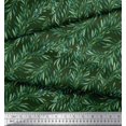thumbnail image 2 of Soimoi Tissu Vert Poly Georgette Feuilles de Laurier Imprimé 1 Yard 42 Pouces de Large, 2 of 2