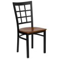 thumbnail image 1 of Bowery Hill Black Window Back Dining Chair in Cherry, 1 of 5