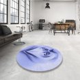 thumbnail image 4 of Ahgly Company Tapis d'Intérieur Lavable en Machine Carré Transitionnel Bleu Ardoise Clair, 5 Pieds Carré, 4 of 7