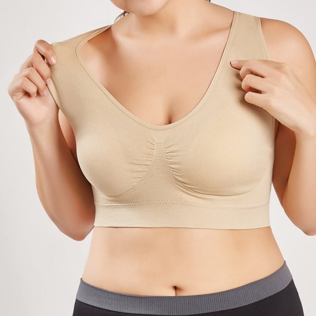 Women Pure Color Plus Size Ultra-thin Large Bra Sports Bra Full Bra Cup Tops