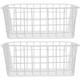 thumbnail image 4 of 2Pcs Metal Freezer Organizer Freezer Wire Basket Freezer Storage Bin Fruit Vegetable Basket, 4 of 6