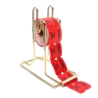 GSE Brass Raffle Ticket Dispenser for Single or Double Roll Raffle Tickets, Lotteries, Sweepstakes, Charity Auctions, Trade Shows (1-Pack)