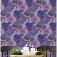 thumbnail image 1 of S4Sassy Removable Nature-Inspired Waterproof Wall Wrap, Textured Finish Wallcover, Modern Bold Roses Contact Paper For Walls, Cabinets, Dresser, Self Adhesive Vinyl Wallpaper Roll - Purple (25"X 60"), 1 of 8