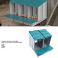 thumbnail image 3 of Chicken Nesting Box, Hens  Box Chicken Egg Laying Box 3 Hole PP Material Roll Out Egg Collection with Removable Design for Hens Chickens Poultry, 3 of 7