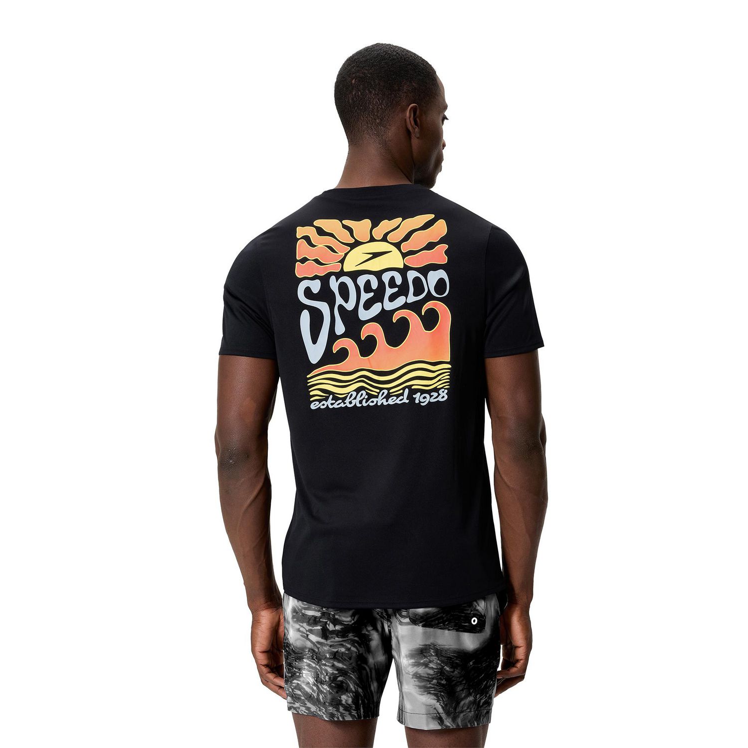 T-shirt de bain à manches courtes avec imprimé « Speedo Est 1928 » Speedo pour hommes