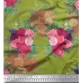 thumbnail image 1 of Soimoi Blue Heavy Canvas Fabric Floral Art Geometric Printed Fabric 1 Yard 58 Inch Wide, 1 of 3