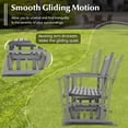 thumbnail image 2 of Gymax Patio Glider Loveseat Chair Swing Rocking Bench w/ Curved Backrest & Slatted Seat Gray, 2 of 6