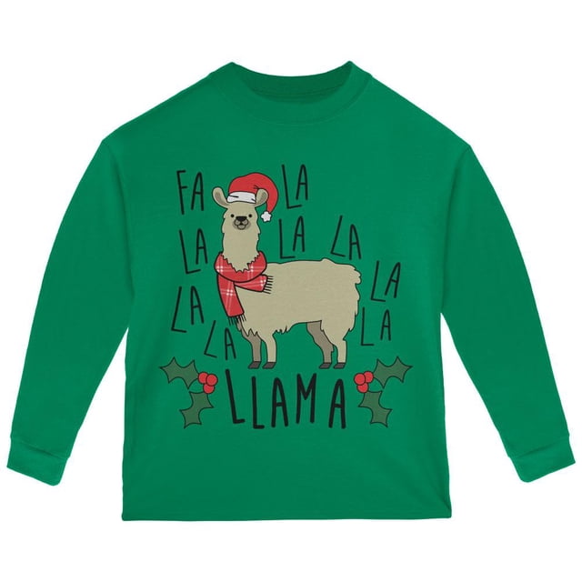 T-shirt à Manches Longues pour Tout-Petit de Noël Fa la Llama