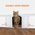 thumbnail image 3 of French Cat Door, Lock Design Double Doors Multipurpose Decorative Interior Pet Dog Door Safe  for Indoor, 3 of 7