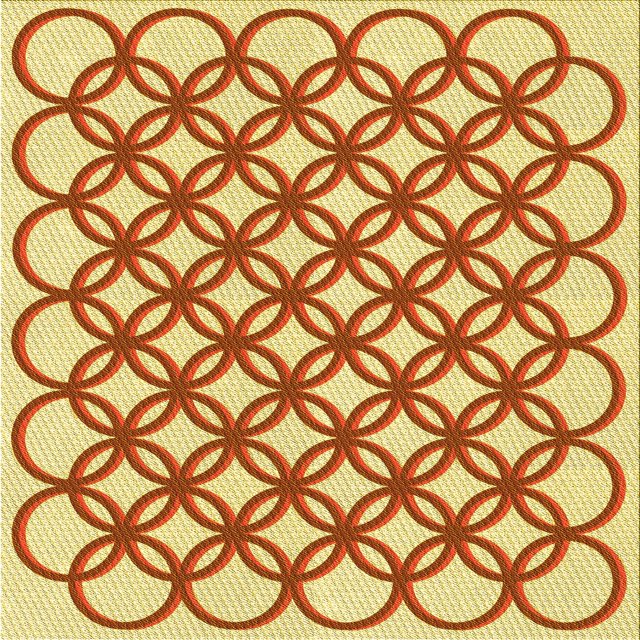 Ahgly Company Machine Washable Indoor Square Transitional Orange Red Orange Area Rugs, 7' Square