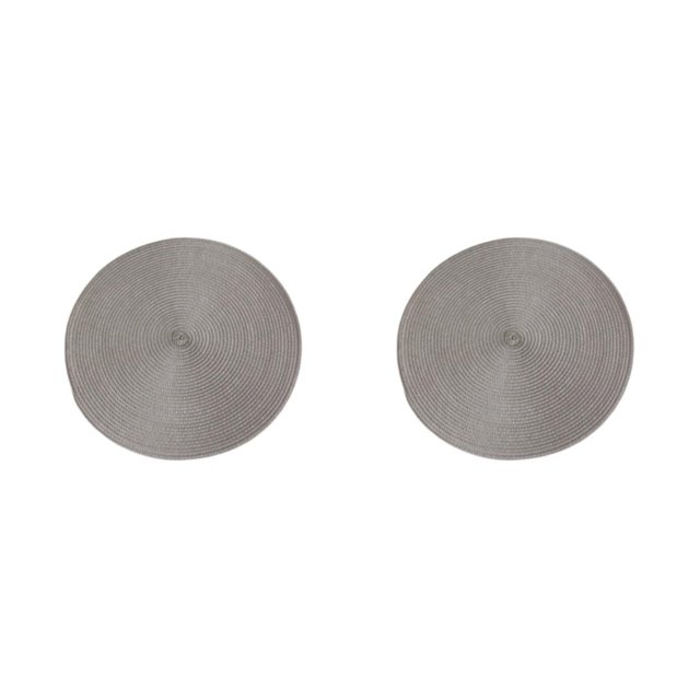 mmirethe Non-skid Table Mat Lightweight And Easy To Care Placemat Sturdy And Durable LightGray 2Set
