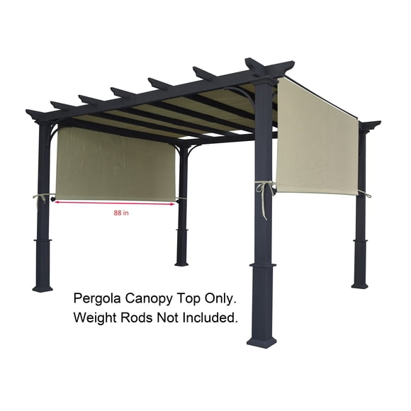 APEX GARDEN Toile de Rechange pour Auvent de Pergola - Beige (88"x194 Pouces)