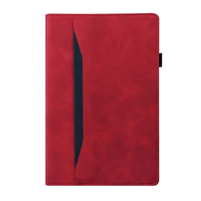 Étui pour Funda Samsung Galaxy Tab S9 FE Plus, Étui Portefeuille en Cuir de Luxe avec Support, Étui pour Tablette pour Galaxy Tab S9 FE Tab S9 Plus, Étui Rouge-Business S9 FE (10,9 Pouces)