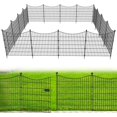 thumbnail image 1 of Panels Decorative Garden Fence with Gate Dog Fence Outdoor for Yard Animal Barrier Fence No Dig Rustproof Metal Garden Edging Fence and Borders Temporary Fenc, 1 of 6