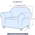 thumbnail image 3 of 1-Piece Stretch Sofa Slipcover with Stripes Pattern Striped Jacquard Couch Covers Washable Furniture Protector (Small, Gray), 3 of 6