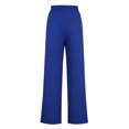 thumbnail image 3 of Pants for Women, Womens Fashionable Striped Printed Drawstring Wide Leg Pants, 3 of 4
