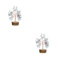 thumbnail image 3 of Maytalsory 1/2/3/5 Bonsai Crystal Tree - Exquisite Home Decoration With Natural Charm Wonderful Decoration Handmade light blue 2PCS, 3 of 6