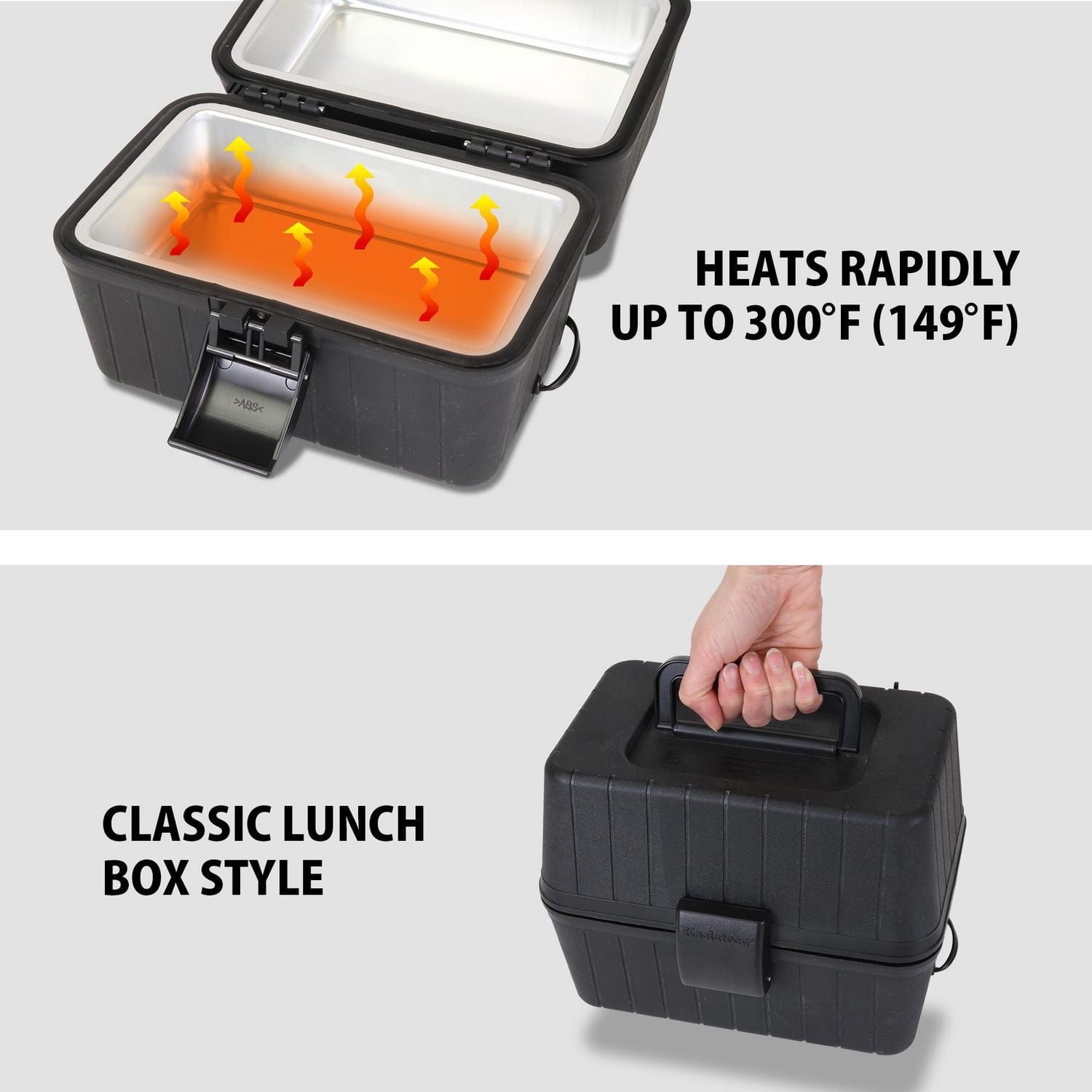 Koolatron Caisse Chauffante Électrique 12V pour Repas, 1,6 Quart, Chauffe-Repas Portable et Pratique pour le Travail et les Voyages