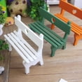 thumbnail image 3 of Decorative Dollhouse Bench Exquisite Wood Patio Lawn Fairy Garden Bench Home Decor, 3 of 7