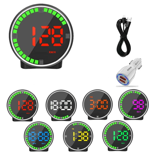 CEHVOM Car Accessories,HD Car HUD Head Up Display Universal Speedometer Display Speed With Hood Plug And Play Safe Driving Speed Display USB Interface And Car Charger