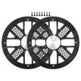 thumbnail image 1 of Unique Bargains 2 Pcs 8' Car Speaker Grills Cover Round 8 Inch Audio Subwoofer Guard Protector with Screws ABS Black, 1 of 8