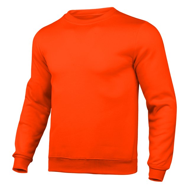 Ediodpoh Chandail pour Homme Ajusté Automne Décontracté Uni à Col Rond Haut Couleur Col Rond Long Manteau Automne Poche Manches Longues Blouse pour Homme Chandail à Col Rond Orange G