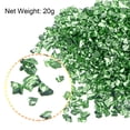 thumbnail image 3 of Unique Bargains Lawn Green Irregular Metallic Chunky Glitter Crushed Glass Chips, 2-4mm, 20g, 3 of 5