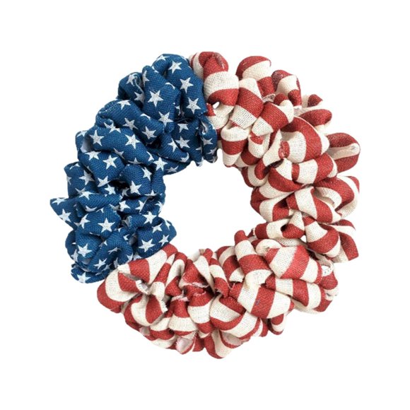 Gkeoshab Wreath Home brand Patriotic Burlap Wreaths 4th Of July Summer Burlap Stripe And Printed Wreath For The Front Door Memorial Day American Flag Printed Wreath For Indoor And Outdoor