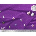 thumbnail image 2 of Soimoi Rayon Fabric Leaves,Bell Flower & Butterflies Panel Decor Fabric Printed Yard 42 Inch Wide, 2 of 3