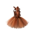 thumbnail image 3 of Diconna Noël Enfant Fille Squirrel Costume, Robe Sans Manches en Tulle Patchwork + Bandeau + Queue Vêtements de Cosplay, 3 of 6