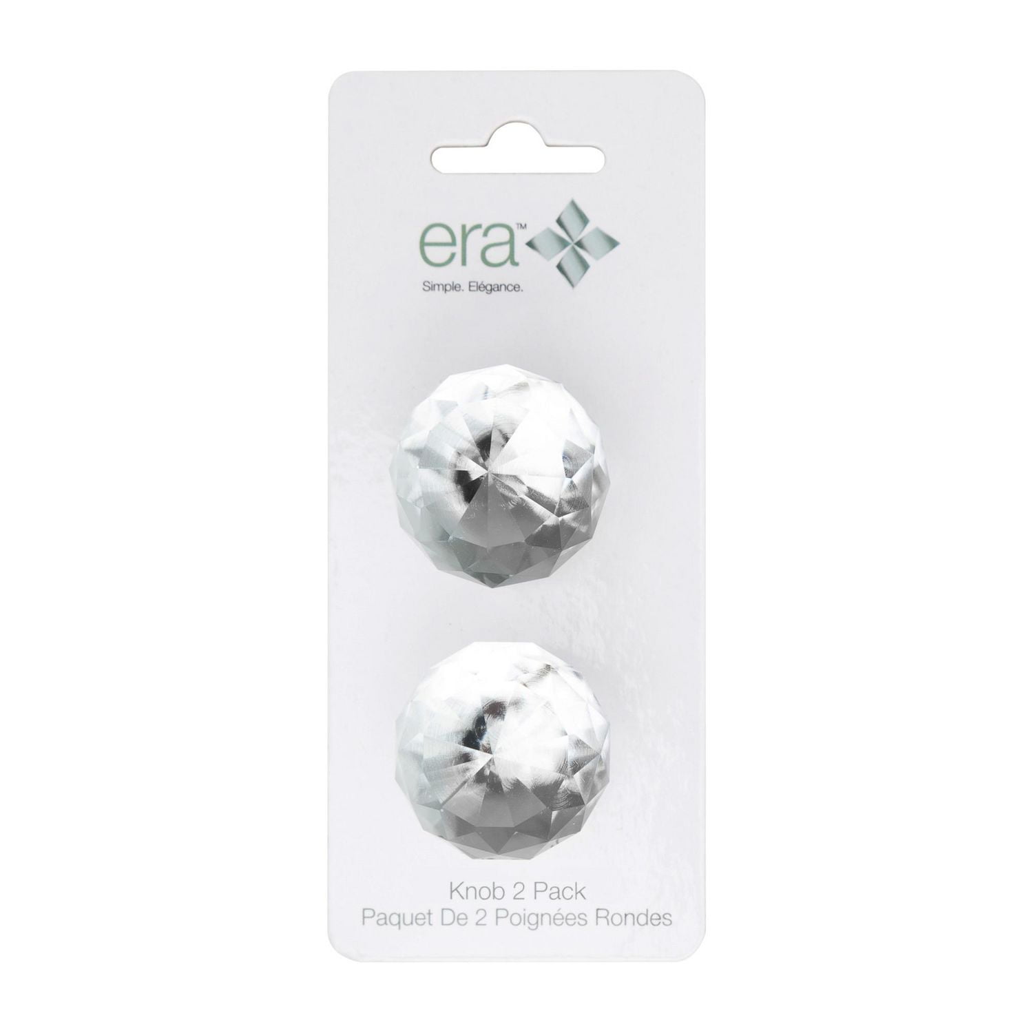 Era Cristal Bouton en Verre en Paquet de 2