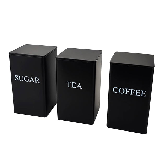 Binwennn Reusable Lunch Bag Freezer Casserole Containers with Lids 3 Pieces Coffee Tea Container Set Metal Vintage Kitchen Jar Set With Airtight Lids Food Storage Container Jars For Kitchen