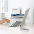 thumbnail image 4 of Clear Plastic Business Card Storage Box Organizer for Desk, Exhibition, or Home, ABS Material, 12x11x7cm, Spacious Card Holder, 4 of 7