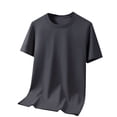 thumbnail image 1 of Posijego Men's Big & Tall T Shirts Solid Color Short Sleeve Crew Neck Shirt Mens Plain Basic Tee Tops, 1 of 6