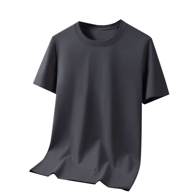 Posijego Men's Big & Tall T Shirts Solid Color Short Sleeve Crew Neck Shirt Mens Plain Basic Tee Tops