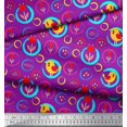 thumbnail image 3 of Soimoi Polyester Crepe Fabric Floral,Circle & Bird Artistic Printed Fabric 1 Yard 52 Inch Wide, 3 of 3