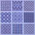 thumbnail image 1 of Ahgly Tapis d'Intérieur Lavable en Machine Carré Transitionnel Bleu Ardoise, 8 Pieds Carré, 1 of 7