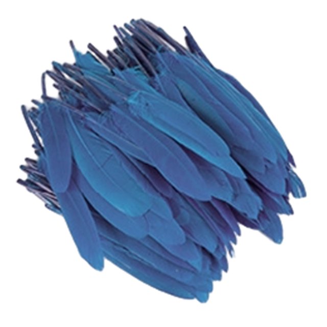 Maytalsory 100x DIY Boho Style Wild And Colorfast Feathers For Crafts Tear-resistant Klein blue 1Set