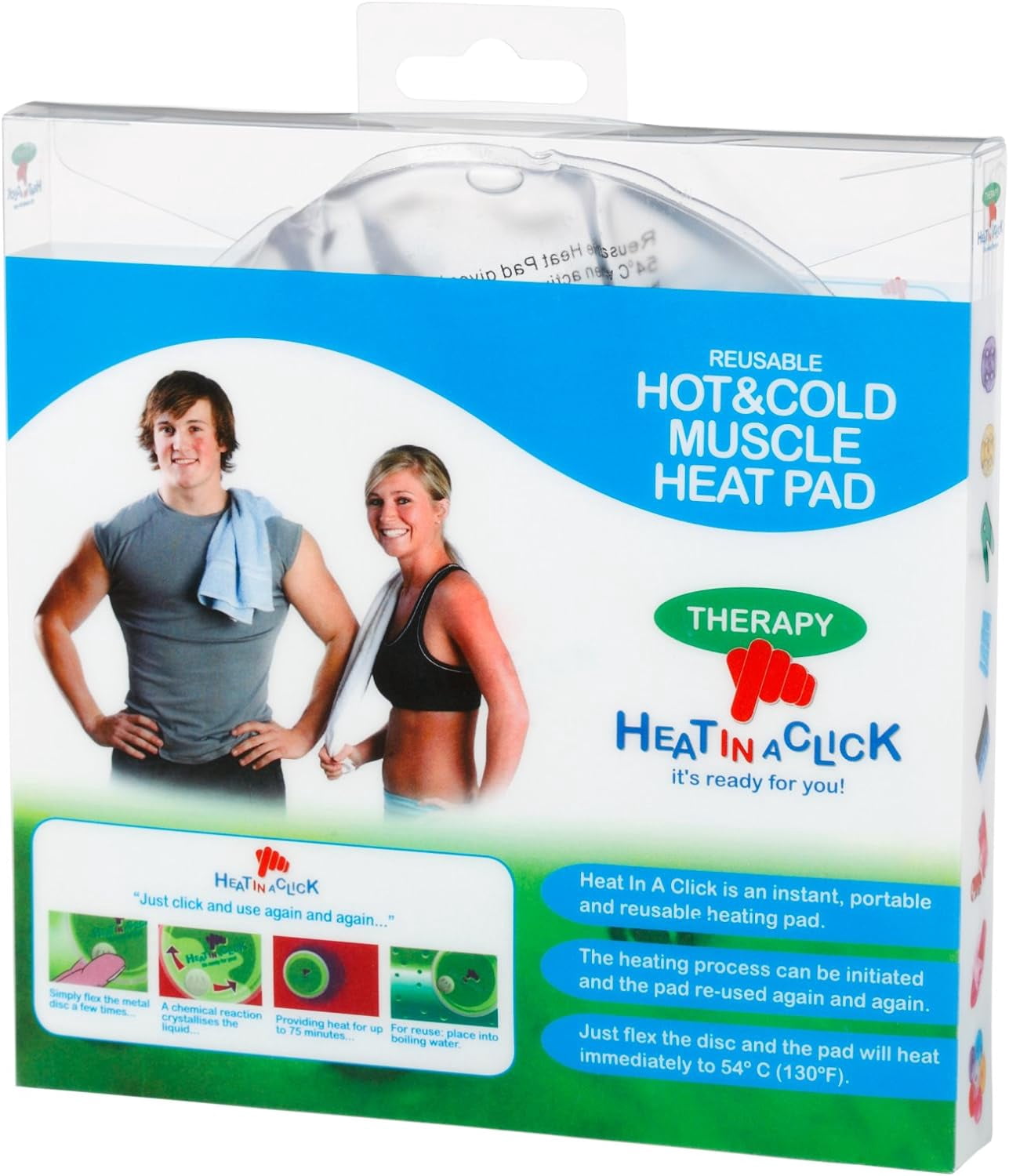 Heat in a Click Reusable Muscle Warm and Cold Heat Pad