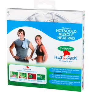 Heat in a Click Chaleur musculaire réutilisable et froid Heat Plaquette