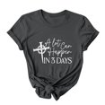 thumbnail image 5 of EGNMCR Chemises de Pâques pour Femmes Chemises Imprimées Manches Courtes Décontractées Col Rond T-Shirts pour Femmes, 5 of 5