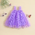 thumbnail image 4 of Fortune Toddler Girl Butterfly Dress Solid Color Sling Dress Sweet Princess Dress, 4 of 7