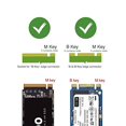 thumbnail image 3 of M.2 NVME USB 3.1 Adapter, M-Key M.2 NGFF NVME to USB Card Reader USB 3.1 Gen 2 Bridge Chip with 10 Gbps High Performance, Compatible with Samsung 950/960/970 Evo/Pro or Other M.2 SSDs with PCI-E Type, 3 of 5