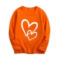 thumbnail image 1 of Plebaso Garçons Filles Manches Longues Hauts en Coton Imprimé Cœur Pull T-Shirts Enfants Blouses Décontractées Col Rond, 1 of 2