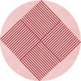 thumbnail image 1 of Ahgly Tapis Rond Lavable en Machine Intérieur Transitionnel Rose Clair, 4 Pieds Rond, 1 of 7