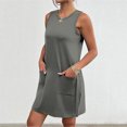 thumbnail image 3 of FAIWAD Robes d'Été pour Femmes 2024 Décontractées Sans Manches Robe Débardeur d'Été avec Poches Robe Mini Bohème de Plage, 3 of 7