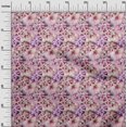 thumbnail image 3 of oneOone Viscose Jersey Purple Fabric Floral Craft Projects Decor Fabric Printed By The Yard 60 Inch Wide-KB, 3 of 4
