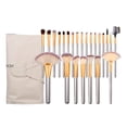 thumbnail image 2 of Cosmetic Brush Kit, Wooden Handle Makeup Brush Tool Professional Super Soft Portable with Storage Bag for Professional Use, 2 of 8