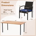 thumbnail image 3 of Costway 7PCS Patio Rattan Dining Chair Table Set W/ Cushion Umbrella Hole Navy, 3 of 10